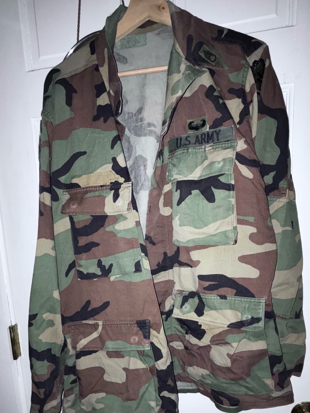 U.S. Army Woodland Camo Field Jacket - Green/Brown/Black